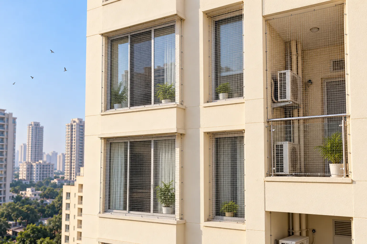 Bird Net for homes and buildings in Gurugram and Delhi NCR