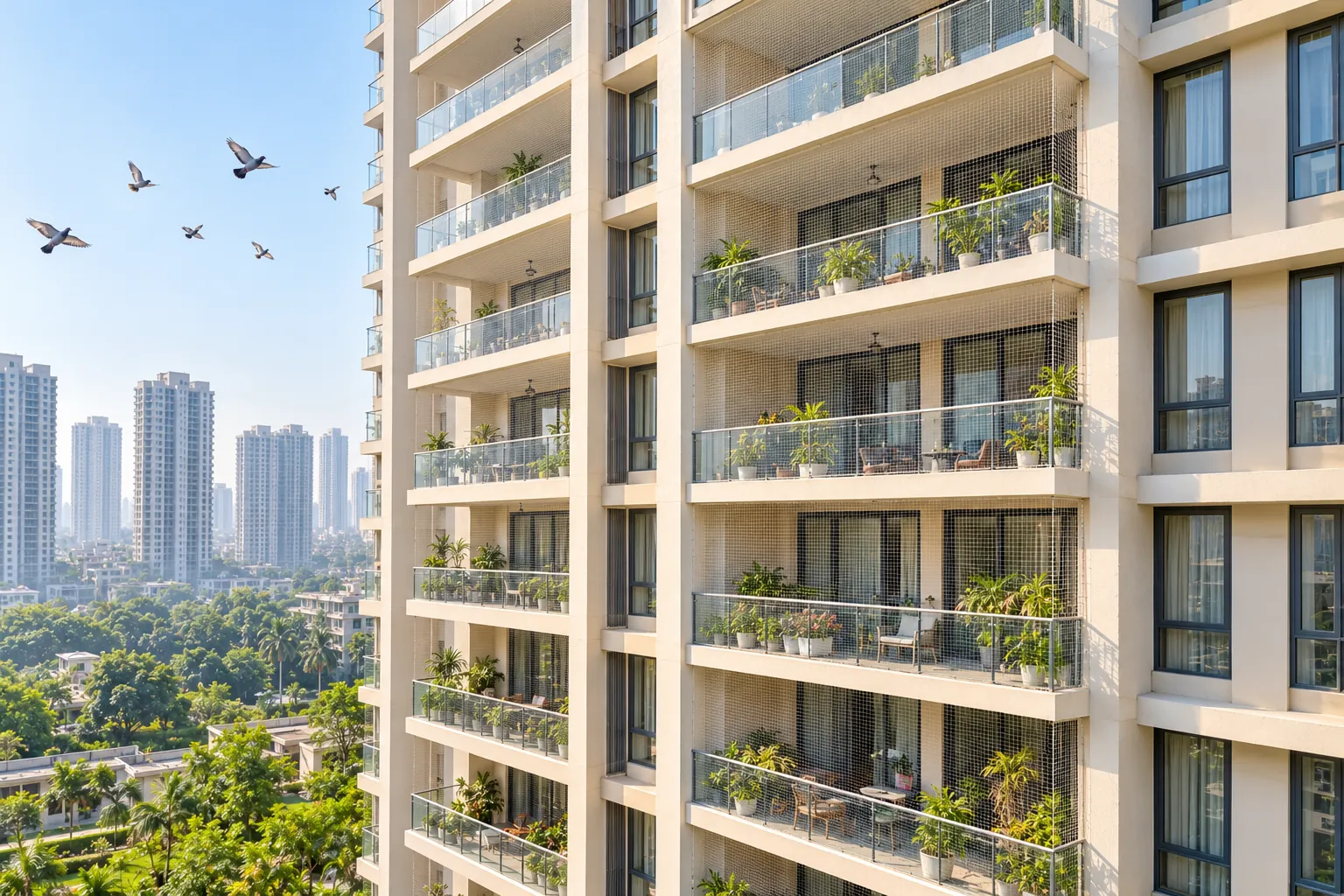 Pigeon Protection Net for homes and buildings in Gurugram and Delhi NCR